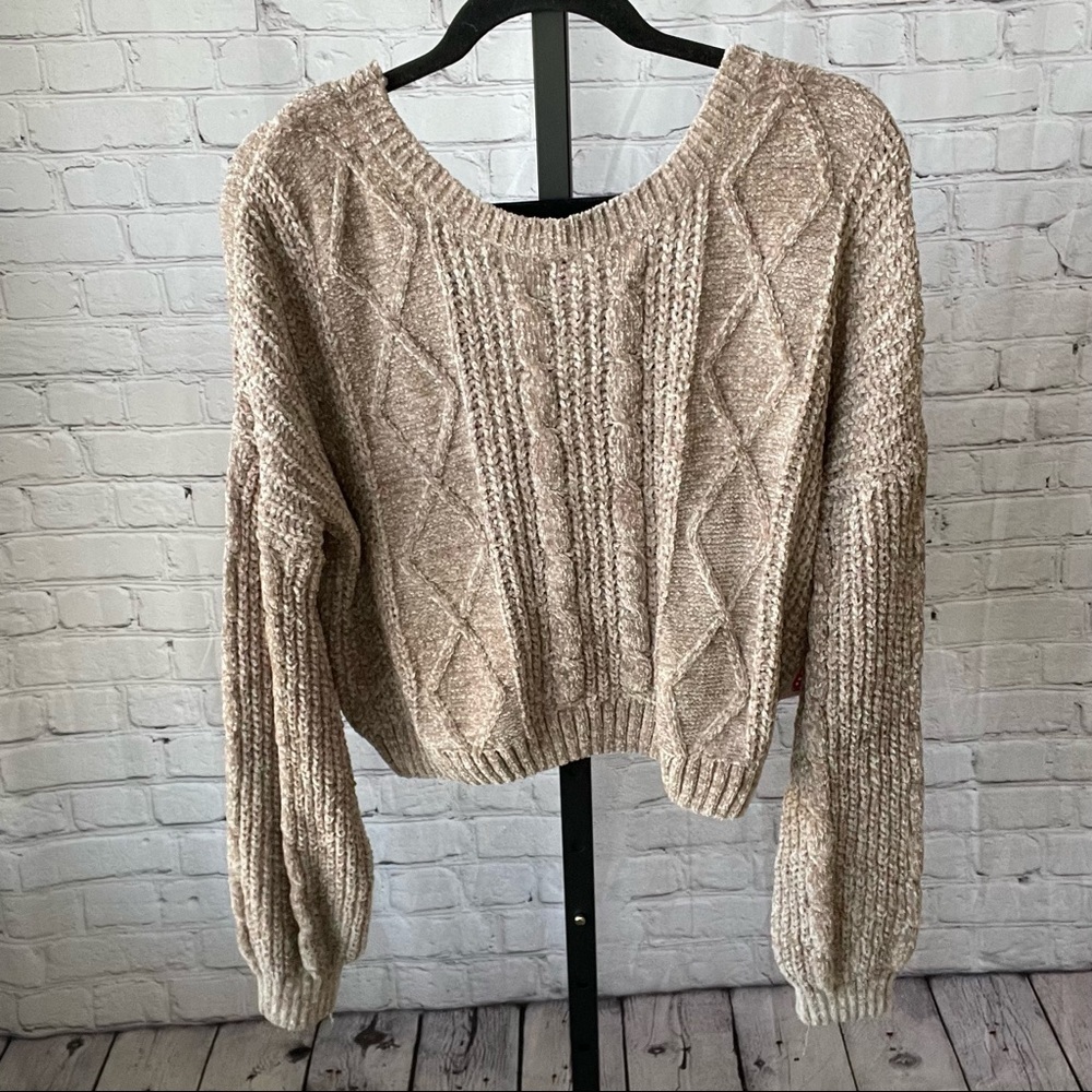 NWT Pink Republic Taupe Sweater Size Large